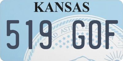 KS license plate 519GOF