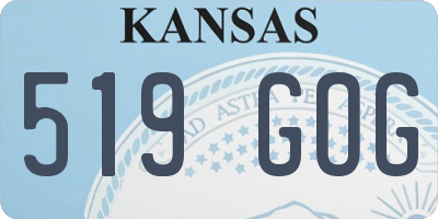 KS license plate 519GOG