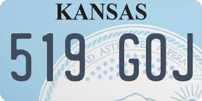 KS license plate 519GOJ