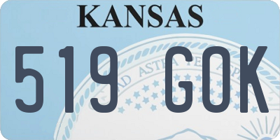 KS license plate 519GOK