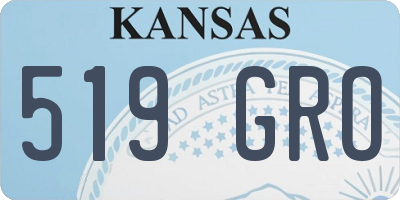 KS license plate 519GRO