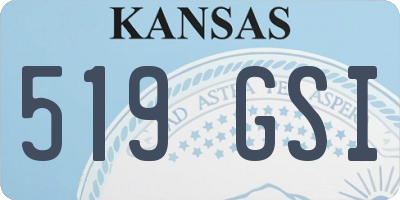KS license plate 519GSI
