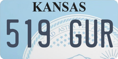 KS license plate 519GUR