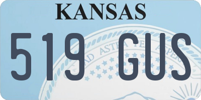 KS license plate 519GUS