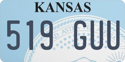 KS license plate 519GUU