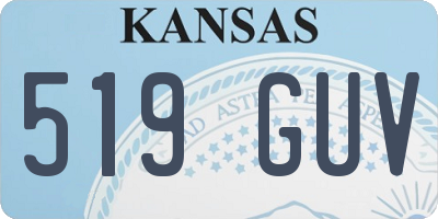 KS license plate 519GUV