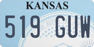 KS license plate 519GUW