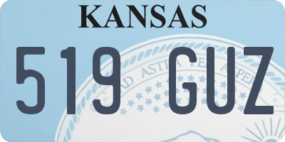 KS license plate 519GUZ