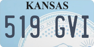 KS license plate 519GVI