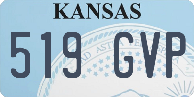 KS license plate 519GVP