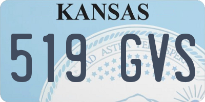 KS license plate 519GVS