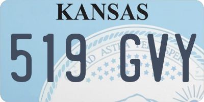 KS license plate 519GVY