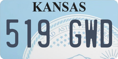 KS license plate 519GWD