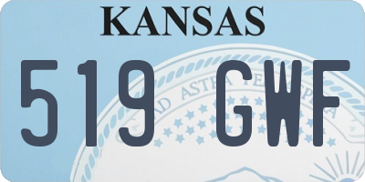 KS license plate 519GWF