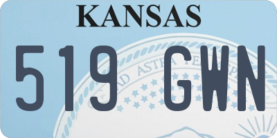 KS license plate 519GWN