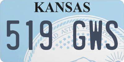 KS license plate 519GWS