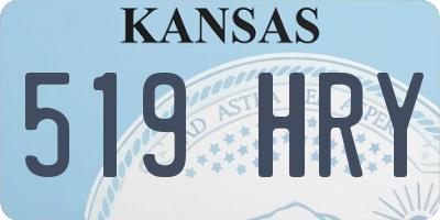 KS license plate 519HRY