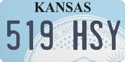 KS license plate 519HSY