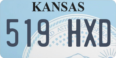 KS license plate 519HXD