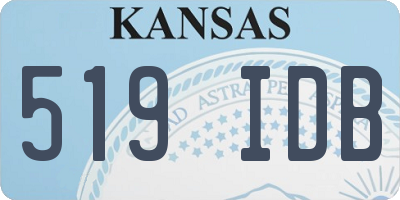 KS license plate 519IDB