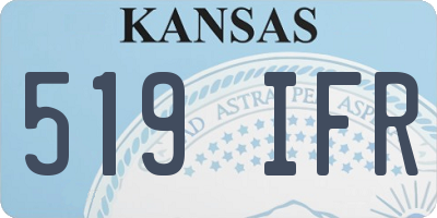 KS license plate 519IFR