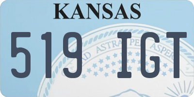 KS license plate 519IGT