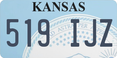 KS license plate 519IJZ