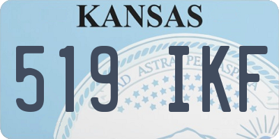 KS license plate 519IKF