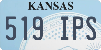 KS license plate 519IPS