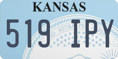KS license plate 519IPY