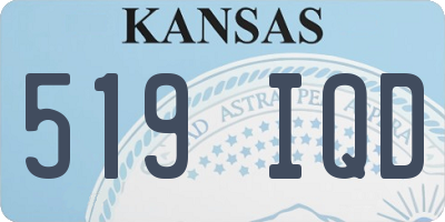 KS license plate 519IQD