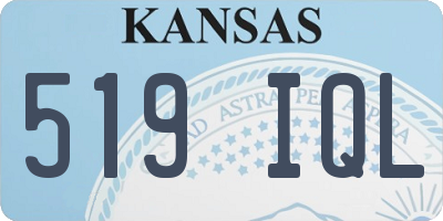 KS license plate 519IQL