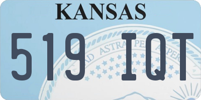 KS license plate 519IQT