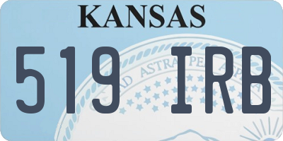KS license plate 519IRB