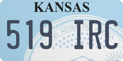 KS license plate 519IRC