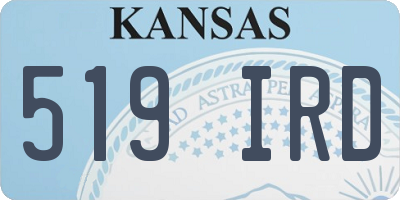 KS license plate 519IRD
