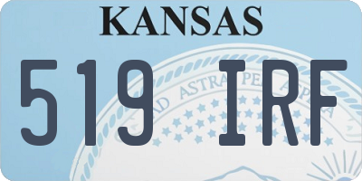 KS license plate 519IRF