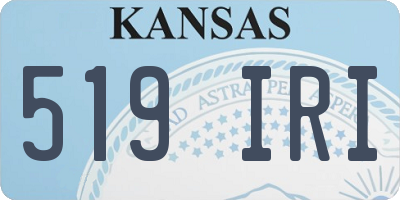 KS license plate 519IRI