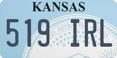 KS license plate 519IRL