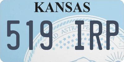 KS license plate 519IRP