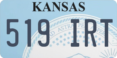 KS license plate 519IRT