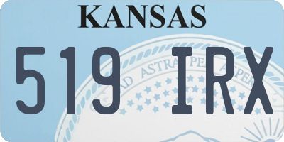 KS license plate 519IRX