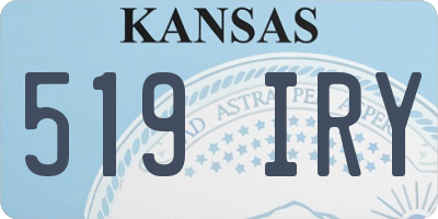 KS license plate 519IRY