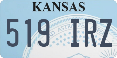 KS license plate 519IRZ