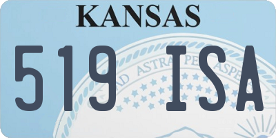 KS license plate 519ISA