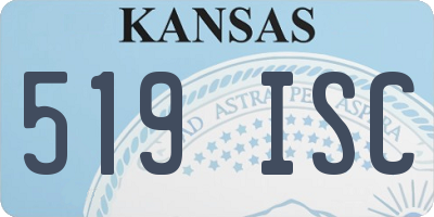 KS license plate 519ISC