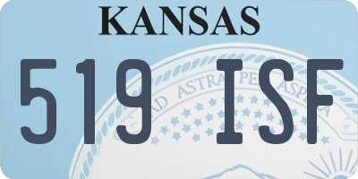 KS license plate 519ISF