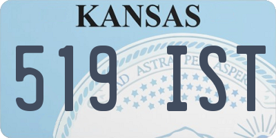KS license plate 519IST