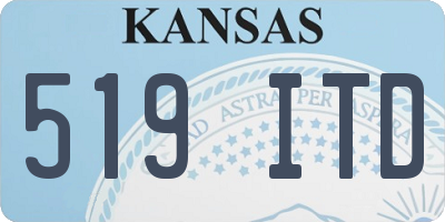 KS license plate 519ITD
