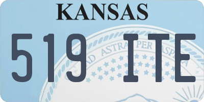 KS license plate 519ITE